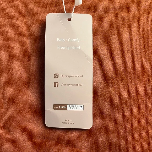 Women’s Emery Rose Rust Long Sleeve Top Small New - Picture 4 of 5